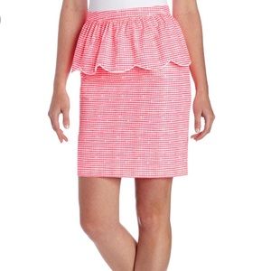 Lilly Pulitzer Thyme pink peplum pencil skirt
